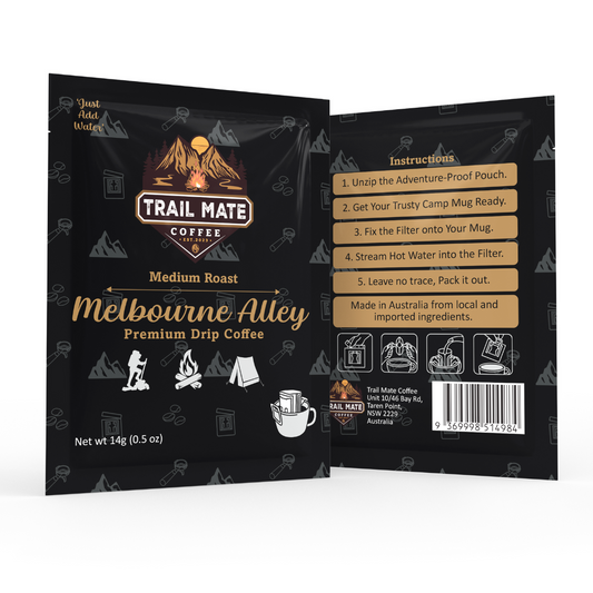 Melbourne Alley Premium 14g Pour Over Drip Filter Coffee - Packs of 14g Ground Coffee