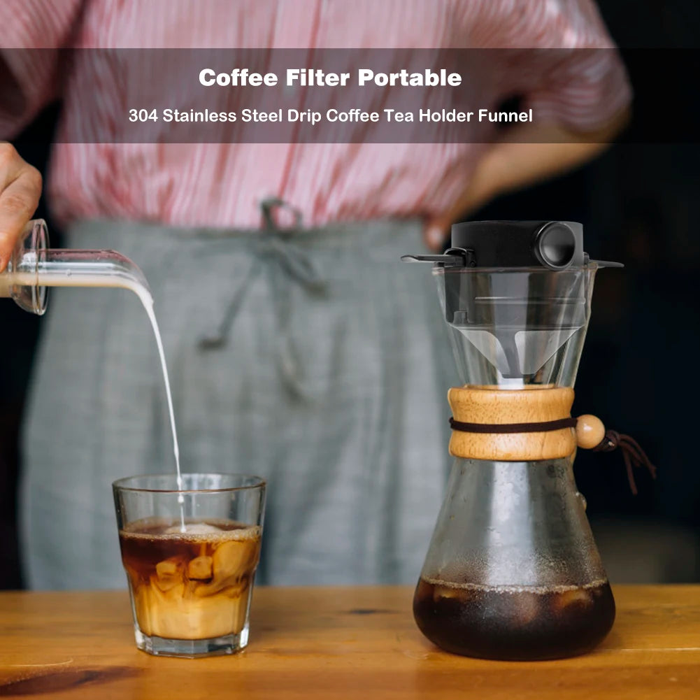 Foldable Stainless-Steel Drip Coffee Pour Over Filter