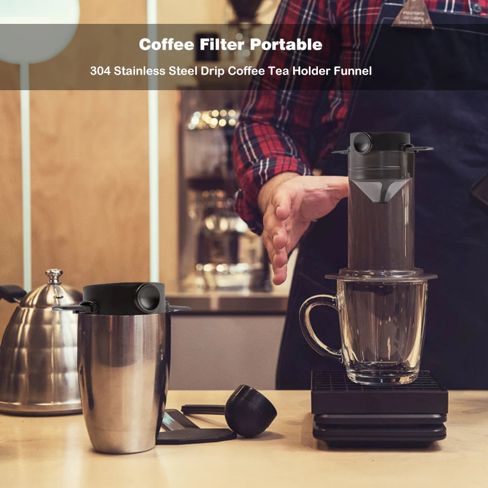 Foldable Stainless-Steel Drip Coffee Pour Over Filter