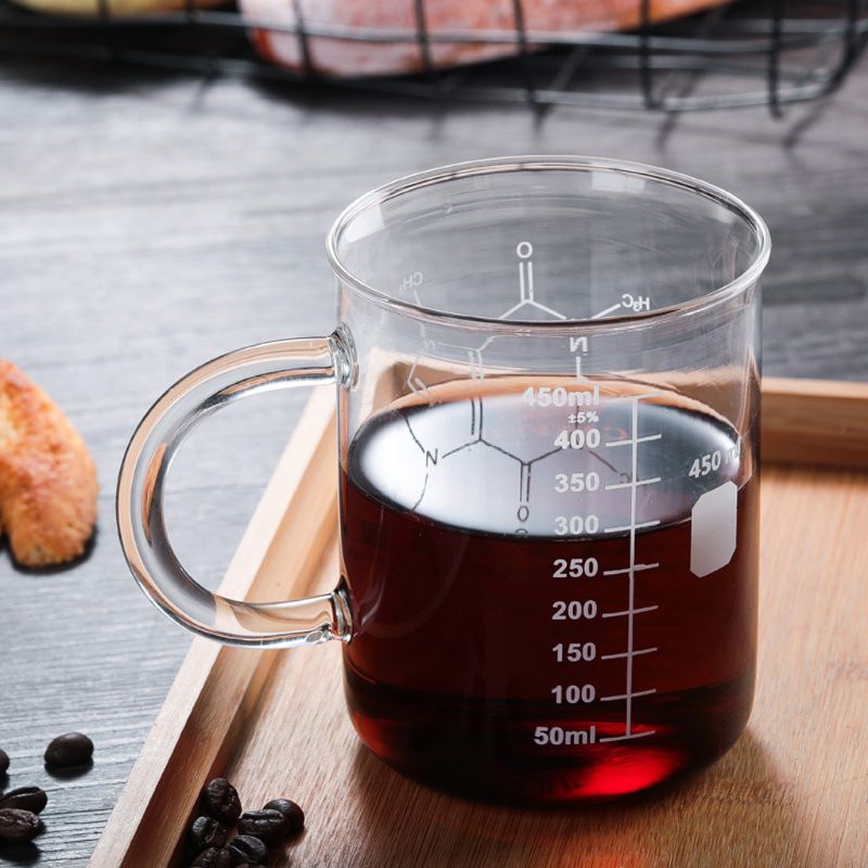 Borosilicate Glass Caffeine Beaker Mug